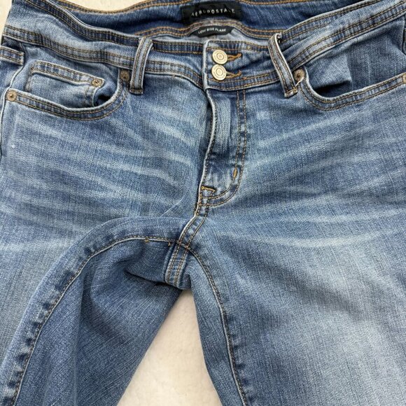 Aeropostale Low Rise Flare Jeans Flap Pockets Womens 6 Y2K Hip Hop Festival - Picture 2 of 16